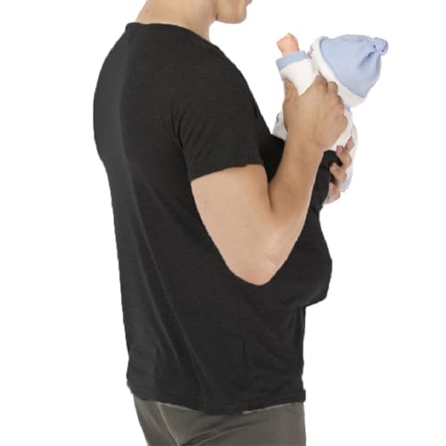 Men's Baby Carrier Soothe V Neck Short Sleeve Kangaroo T Shirt3