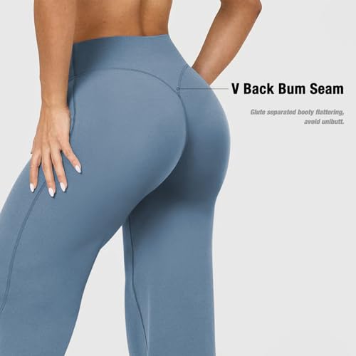 JGS1996 Wide Leg Pants Woman High Waist Stretch Casual Soft Straight Leg Yoga Bottoms Butt Lifting Leggings Workout Trousers3