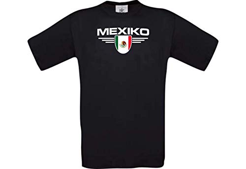 T-shirt enfant Mexique noir personnalisé idéal pour le sport et l'école en taille 128