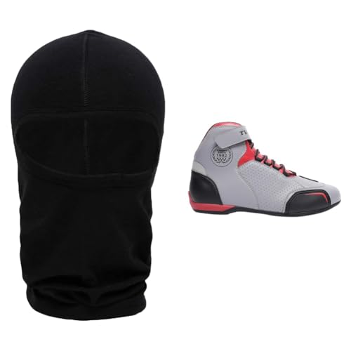 Image of TVS Racing Ankle Length, Waterproof Riding Boots with Balaclava for Men