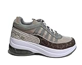 Fornarina Glam, UP Patchwork, Sneaker Moda Casual Platform Donna (MILIT. Sand, Sistema Taglie Calzature EU, Adulto, Numero, Media, 41)