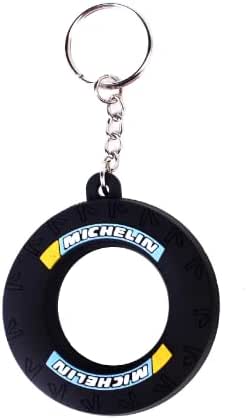 PrimeSecrets Racing Tire Keychain – Creative Rubber Wheel Pendant for Car & Motorcycle Fans, Perfect for Keyrings, Backpacks