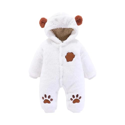Combinaison bébé avec capuche - Barboteuse polaire pour fille de 0 à 24 mois