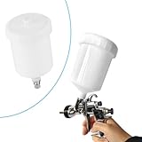 Leopacat Spray Gun Pot,Air Gravity Feed Paint Replacement Pot Bottle Screw on Lid with 13 mm Stainless Steel Male Thread Connector for Most Automotive Series Guns Tool 600ml Capacity - Image 6