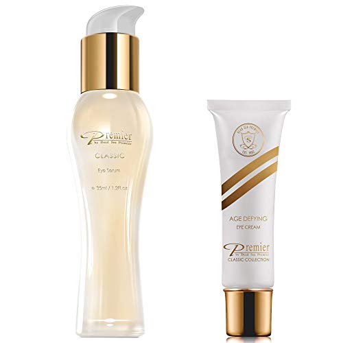 Premier Dead Sea Classic Eye Serum 1.2 Fl Oz & Premier Dead Sea Classic Eye Cream Travel Size 0.4 Fl Oz Age Defying, Reduce Wrinkles, Dark Circles With Minerals, Vitamin A & E And Aloe Vera #TOP29