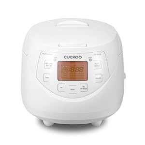 CUCKOO Micom Rice Cooker 6 Cup Uncooked / 12 Cup Cooked, Korean Fuzzy Logic Rice Cooker with Delay Timer & Keep Warm Setting, Versatile Food Steamer with Non-Stick Inner Pot, White (CR-0633F)