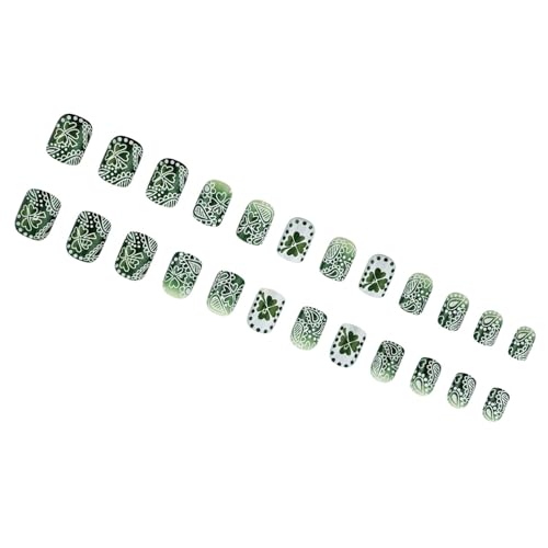 爪の正方形のプレスシャムロック偽の爪爪にスティック12サイズ24 PC