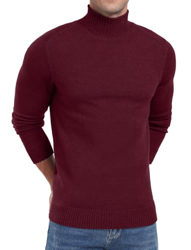 Sailwind Mens Knitted Pullover Sweater Casual Mock Turtleneck Raglan Sweater