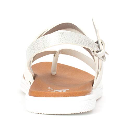 MIA Kids Little Girl's Sara White Strappy Sandals Shoes Sz:4