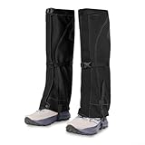 Polainas de nieve extendidas con forro polar softshell, protección cálida e impermeable para las piernas para camping, senderismo, cubierta gruesa para botas a prueba de viento