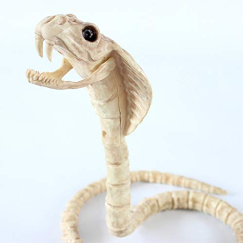 Modelo de esqueleto animal - modelo de esqueleto de cobra de simulação - a decoração dos acessórios do filme de terror da casa assombrada Halloween Tricky Creepy Prank Scary Snake Toy