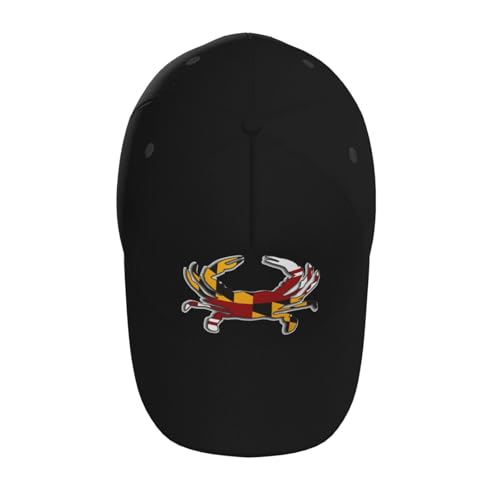 Maryland Flag Crab Baseball Hats for Men and Women - Classic Adjustable Hats4