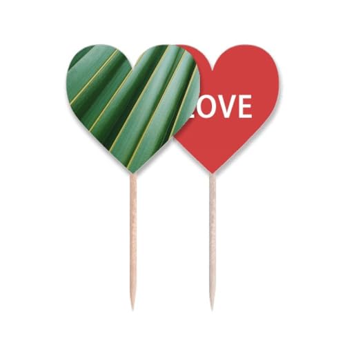 Pic à cupcakes Love Heart vert pour décoration de gâteaux - 2