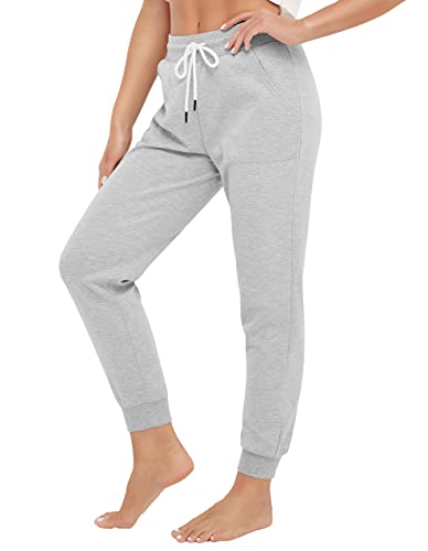 SPECIALMAGIC Pantalon Jogging Femme Pantalons de Survêtement en Coton Pantalons de Sport avec Cordon de Serrage Bas de Survetement Jogging de Femme Light Grey B XL Cover