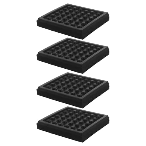 4 piezas Almohadillas de Goma para Cinta de Correr 3.9x3.9 Pulgadas Negro para Gimnasio en Casa