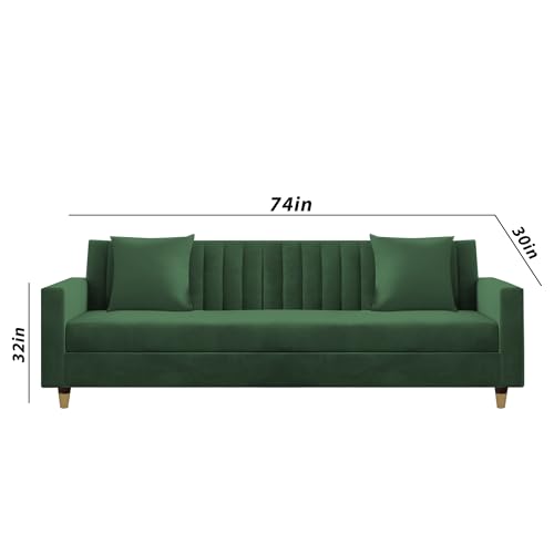 Image of Casaliving Garcia 3+2 Seater Sofa Set for Living Room (Green Colour) Premium Fabric Sofa