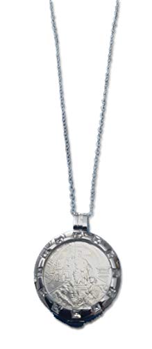 scatola regalo PIERO DELLA FRANCESCA MONETA 500 LIRE ARGENTO PENDENTE CON COLLANA 90 CM. UNICO
