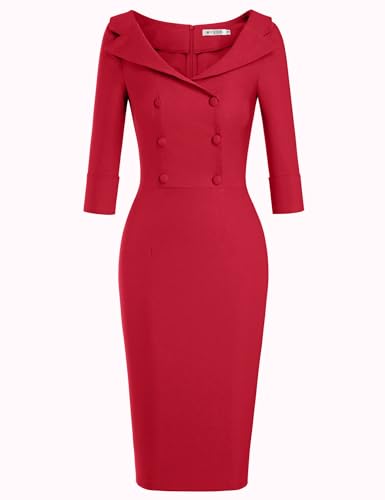 Image of MUXXN Women's Classic Vintage Sweetheart Neckline Cocktail Prom Tea Dress