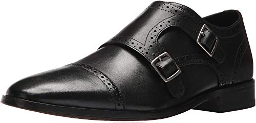 Bostonian Men's Nantasket Monk-Strap Loafer, Black Leather, 9 Medium US