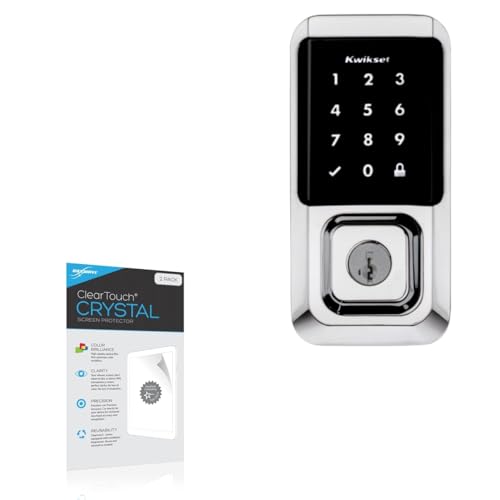 BoxWave Screen Protector Compatible With Kwikset Halo Touchscreen Deadbolt - ClearTouch Crystal (2-Pack), HD Film Skin - Shields From Scratches
