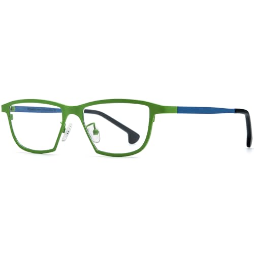 Image of FONEX Colorful Pure Titanium Glasses Frame Women Retro Round Eyeglasses