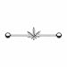 Pot Leaf 316L Surgical Steel WildKlass Industrial Barbell