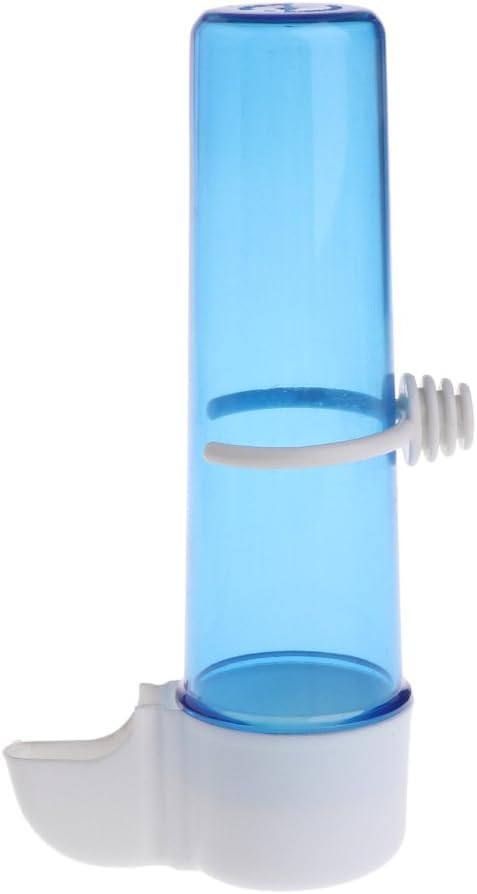 Parrot Feeder Blue Automatic Water Drink Container Food Dispenser Cage Feeding and Watering Supplies Birds Supplies - L