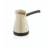 Sinbo Türkische Kaffeemaschine Elektrisch 1000W, 5 Tassen/400 ml Cezve Kaffekocher mit 360° Basis, Überhitzungs & Trockengehschutz, Edelstahl-Heizelement, SCM-2951