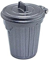 GREATLOVE Hosfairy Mini accesorios de juguetes para muñecas, cubo de basura pequeño a escala 1:12 (plateado)