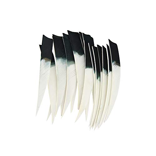 AMEYXGS 100 pz Tiro con L'Arco Freccia Piuma di Gomma Fletches 2.5 Freccia Flettente per Albero Freccia DIY (Scudo Rosso