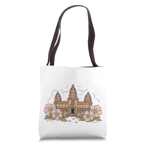 Bolso Tote con diseño Angkor Wat de Camboya