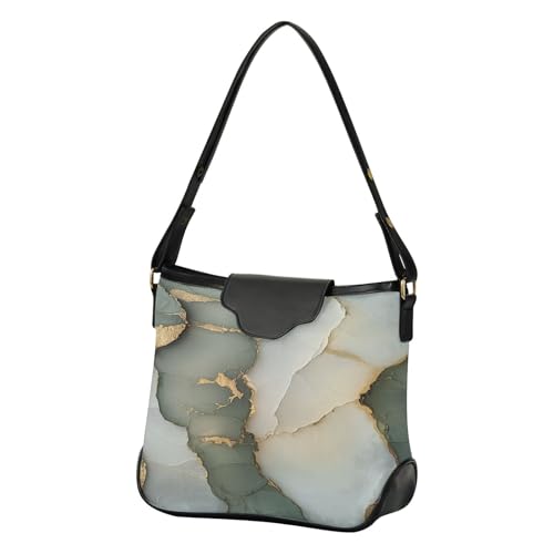 Sac bandoulière voyage et week-end pour femme motif marbre vert sauge