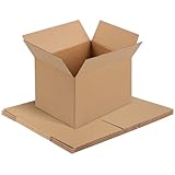 Corrugated Cardboard Boxes,4 PCS 8x6x6 inches Shipping Boxes, Brown Corrugated Cardboard Boxes for Packing, Mailing, Moving,Gifts & Storage（Brown）