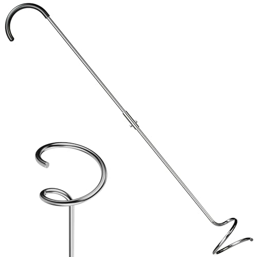 EJWOX Compost Aerator Tool, Heavy Duty Spiral Compost Turner with Ergonomic Handle, Manual Soil Aeration Tool for Garden Compost Bin and Backyard Pile Mixing