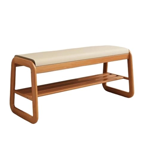 Banc à chaussures en bois massif : élégance durable pour l'entrée