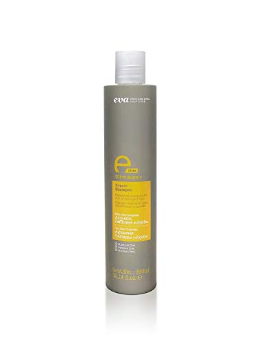 Eva Professional Hair Care E-Line Repair Champú Reparador para Cabellos Secos o Dañados, Champú sin Parabenos, sin Sulfatos, sin Siliconas, 300 ml