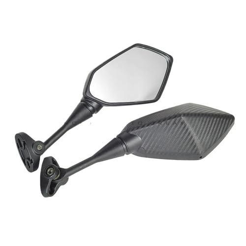 Rétroviseurs YZF aspect carbone avec miroir aérodynamique pour moto sport