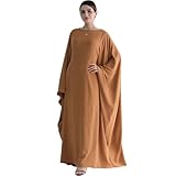 Women Muslim Abaya Dress 1Piece Bat Sleeve Islamic Maxi Robe Fashion Jilbab for Women Eid Kaftan Muslim Robe