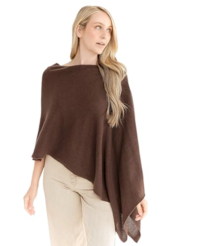 Image of CLAUDIA NICHOLE Womens 100% Cashmere Dress Topper - Cashmere Poncho Wrap