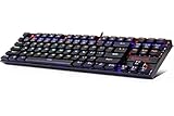 Redragon Teclado Mecanico Gaming - KUMARA K552 -TKL - Iluminacion Rainbow - Interruptores Rojos - Reforzado - Distribución Española - Teclado Gamer con Cable - Negro