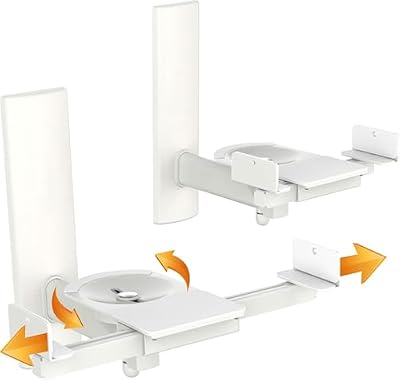 RICOO Soporte Altavoz para Pared Giratorio Inclinable Brazo para bafles WLAN airplay Speaker Wall-Mount Universal LH023-W Blanco 2 Piezas | Ya disponible en tu tienda friki favorita! En mundofriki.es!