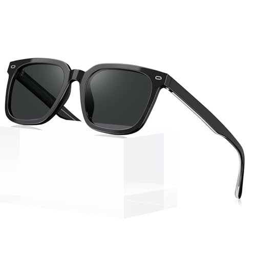 Image of STGATN Retro Square Mens Sunglasses Polarised, 100% UV400 Protection Eyewear, Classic Shades for Driving Travel Outdoors