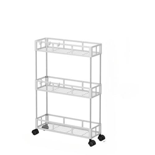 Auyyhui Wagon de cuisine, stockage Gap Storage, 5,1 pouces (13 cm), 5,9 pouces (15 cm), mince avec roulettes, étagère de rangement, accessoires, nourriture, assaisonnement, bouteilles en plastique,