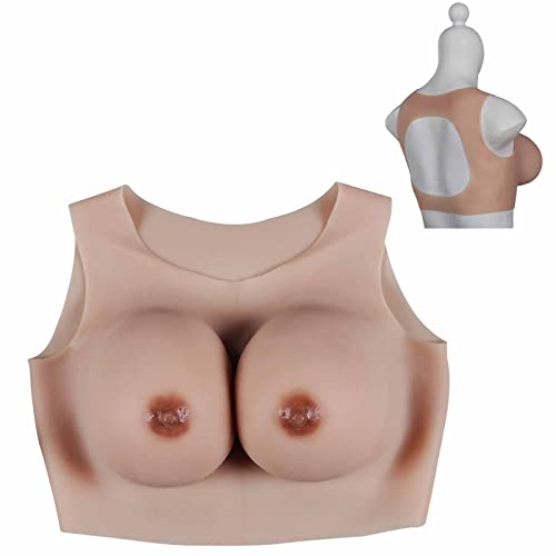 ZWSM Coraza ahuecada Formas de Mama de Silicona Copa G travestis Pechos prótesis potenciador de Placa de Pecho para transgénero,Color 2 Cover