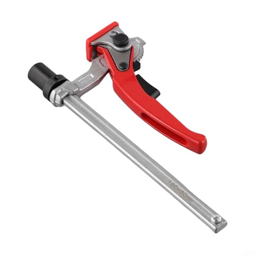 CYRENT Morsetto da tavolo per lavorazione del legno, in acciaio al cromo vanadio, meccanismo a cricchetto a sgancio rapido, con ganascia autoallineante, 19 mm (16 mm)