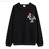 HaiZi XiHuan Men's Oversized Fashion Dragon Hoodies Japanese Trendy Cotton Hoodie Men Hip Hop Pullover Mens Cool Sweatshirt, Black, X-Large #5