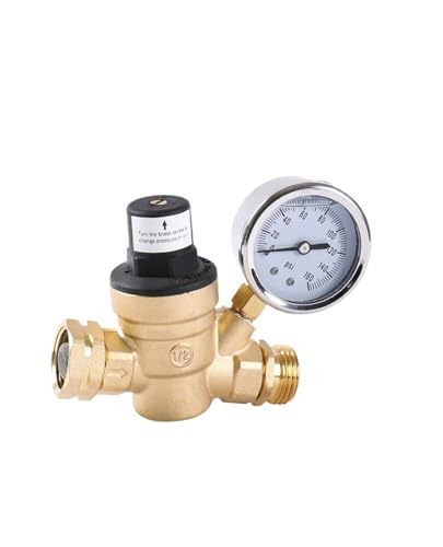 DN15 Water Pressure Regulator Threaded Accessories Adjustable Lead-Free Brass Belt Gauge Pressure Reducing Valve