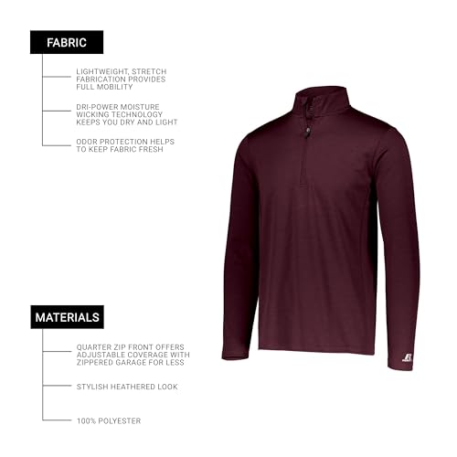 Image of Russell Athletic Men's Lightweight Performance 1 /4 Zip