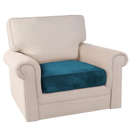 PrinceDeco Velvet Couch Cushion Cover for Sectional Sofa/Chair,1PC,DeepTeal