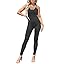 Xuan2Xuan3 Tuta Donna Bodycon Con Spalline – Pagliaccetto Elasticizzato In Vino Rosso, Taglia X-Large - 2